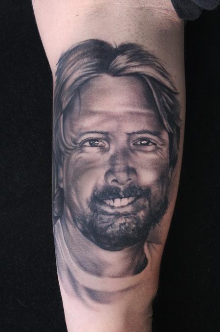 Ryan Mullins - Black and Grey Portrait Tattoo